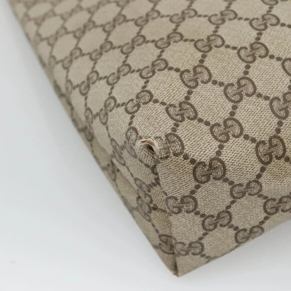 GUCCI GG Supreme Web Sherry Line Tote Bag PVC Beige Red 39 02 003 Auth - Picture 13 of 16